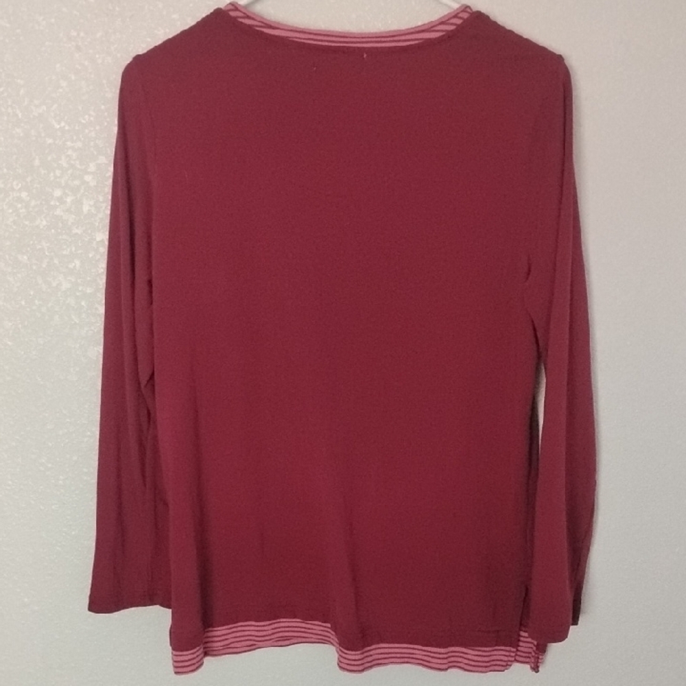 White Stag Deep Red Button Down Top - Picture 5 of 5